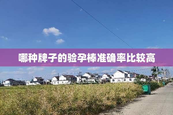 哪种牌子的验孕棒准确率比较高