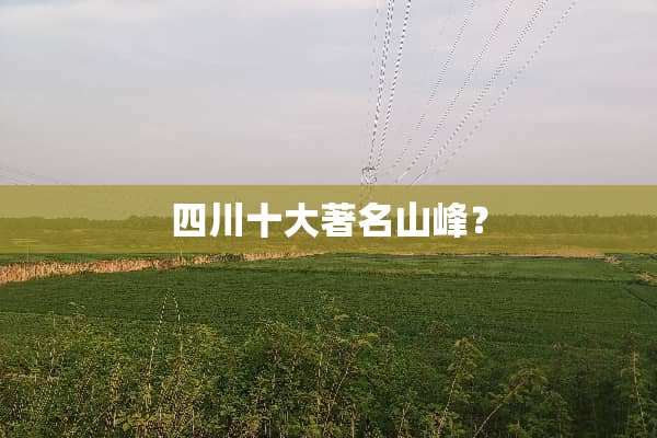 四川十大著名山峰？
