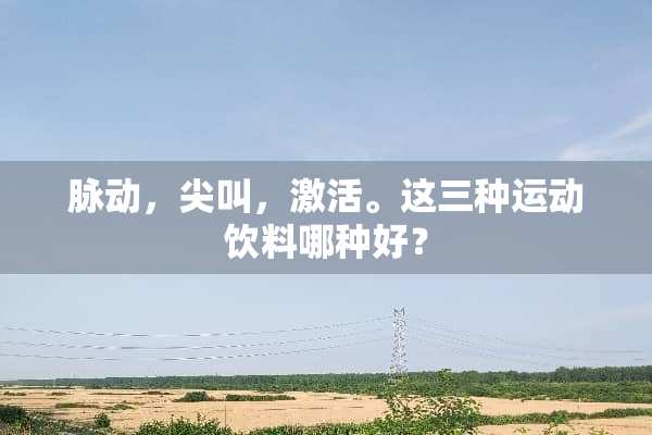 脉动，尖叫，激活。这三种运动饮料哪种好？