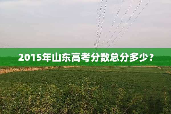 2015年山东高考分数总分多少？