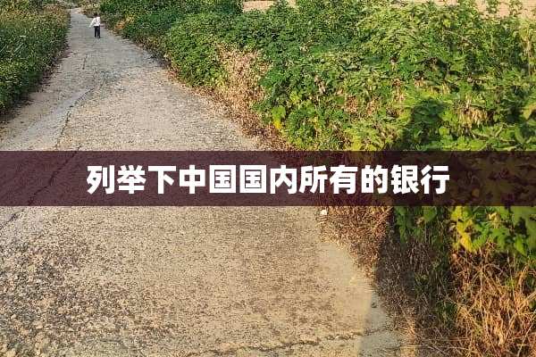 列举下中国国内所有的银行