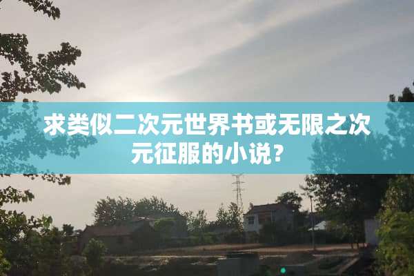 求类似二次元世界书或无限之次元征服的小说？