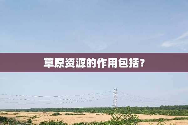 草原资源的作用包括？