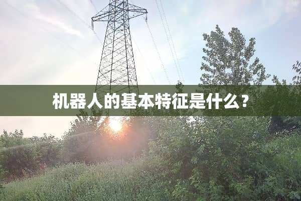 机器人的基本特征是什么？