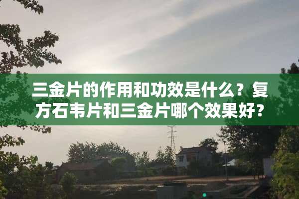 三金片的作用和功效是什么？复方石韦片和三金片哪个效果好？