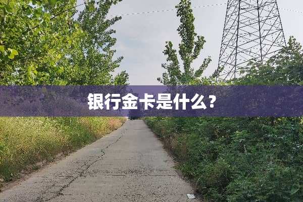 银行金卡是什么？