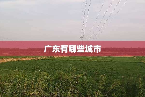 广东有哪些城市