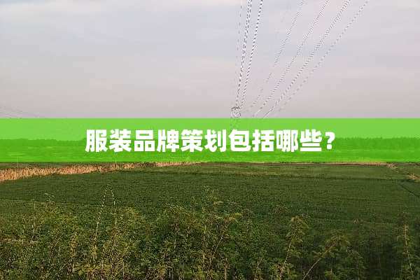 服装品牌策划包括哪些？