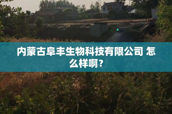 ***阜丰生物科技有限公司 怎么样啊？