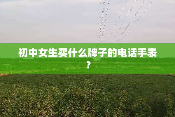 初中女生买什么牌子的电话手表？