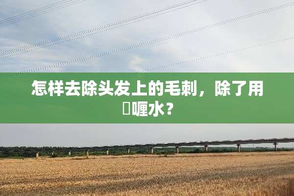 怎样去除头发上的毛刺，除了用啫喱水？