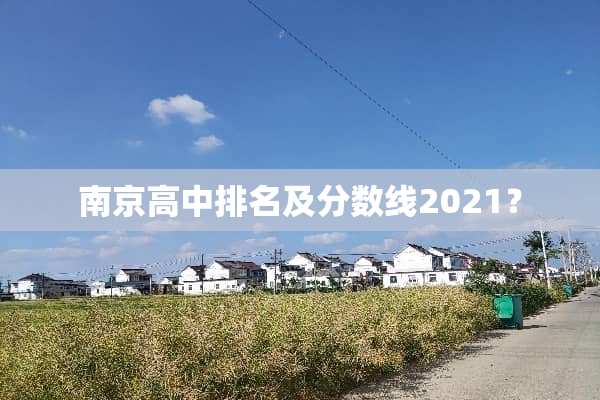 南京高中排名及分数线2021？