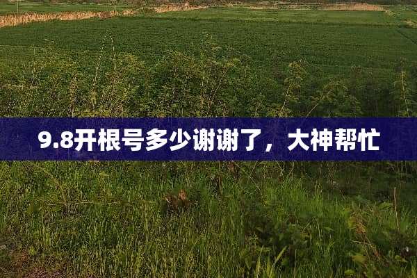 9.8开根号多少谢谢了，大神帮忙