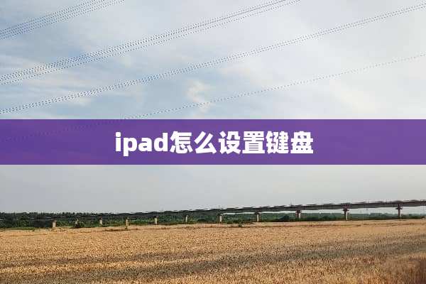 ipad怎么设置键盘