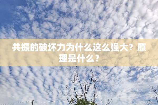 共振的破坏力为什么这么强大？原理是什么？