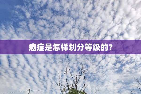 癌症是怎样划分等级的？