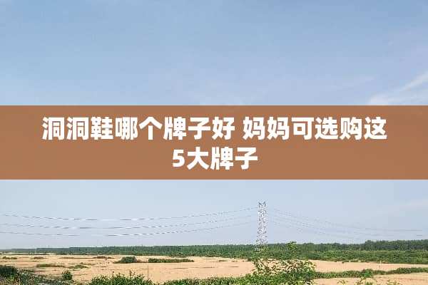 洞洞鞋哪个牌子好 妈妈可选购这5大牌子
