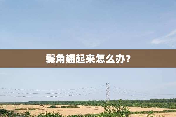 鬓角翘起来怎么办？