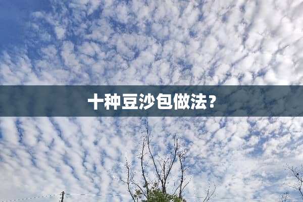 十种豆沙包做法？