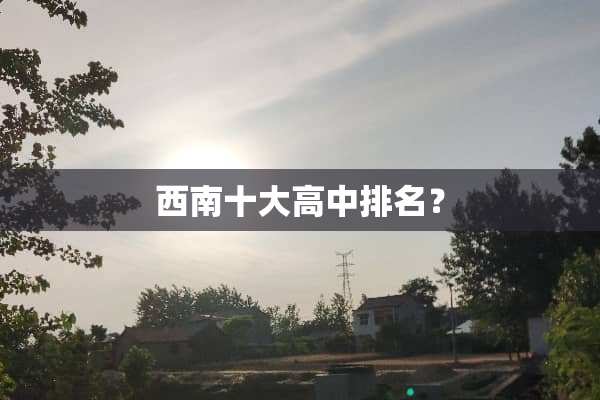 西南十大高中排名？
