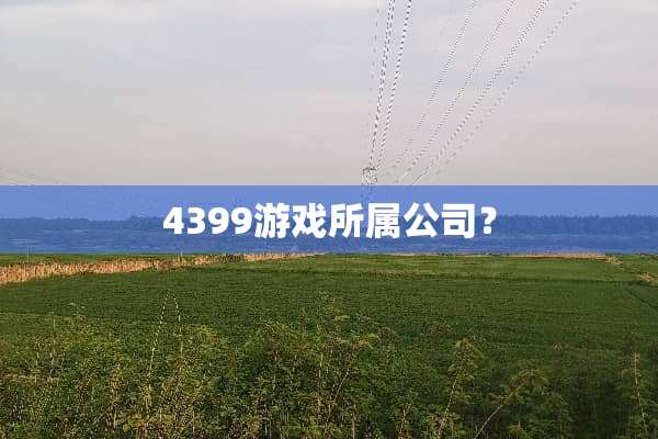 4399游戏所属公司？