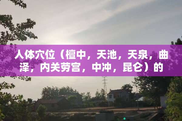 人体*位（檀中，天池，天泉，曲泽，内关劳宫，中冲，昆仑）的 功能及找*方法