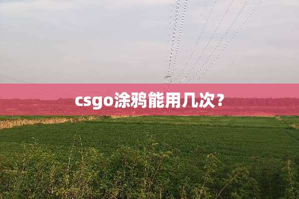 csgo涂鸦能用几次？