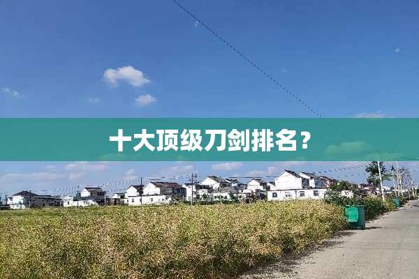 十大**刀剑排名？