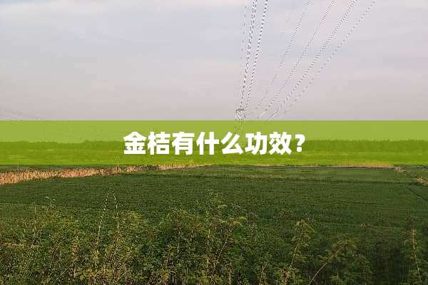 金桔有什么功效？