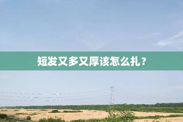 短发又多又厚该怎么扎？