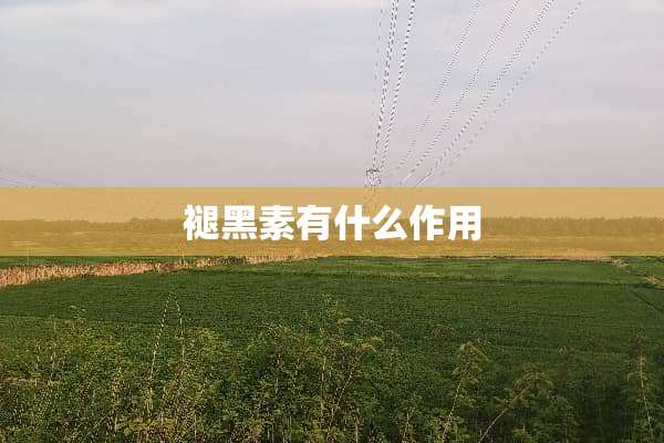 褪黑素有什么作用