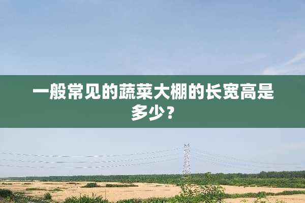 一般常见的蔬菜大棚的长宽高是多少？