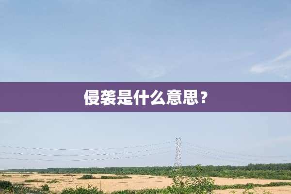 侵袭是什么意思？