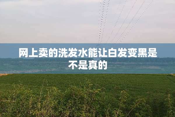 网上卖的洗发水能让白发变黑是不是真的