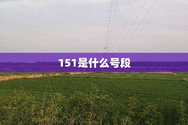 151是什么号段