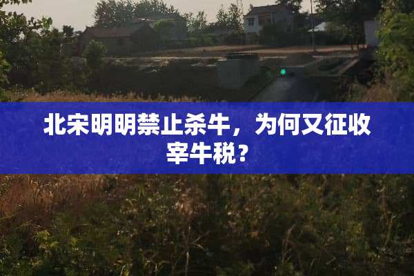 北宋明明禁止杀牛，为何又征收宰牛税？