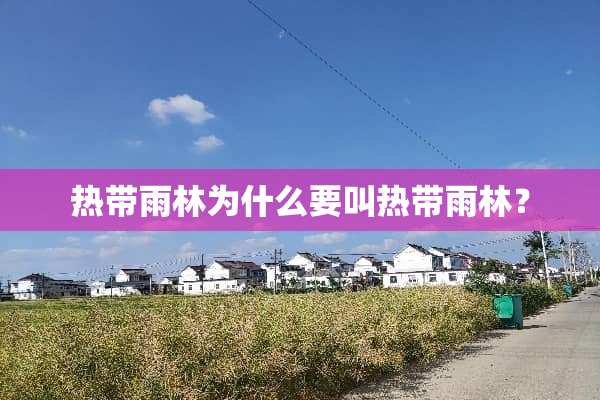 热带雨林为什么要叫热带雨林？