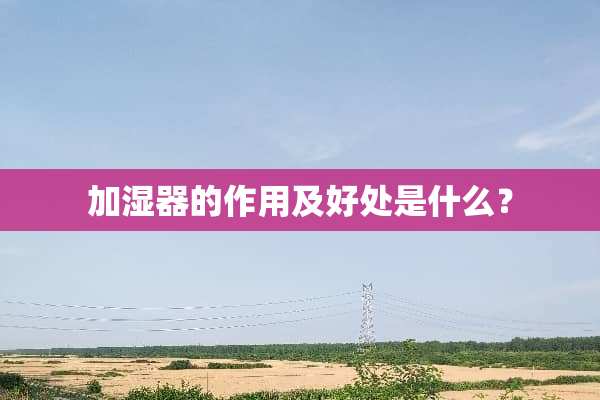 加湿器的作用及好处是什么？