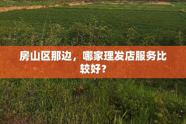 房山区那边，哪家理发店服务比较好？