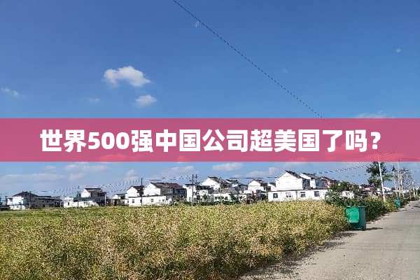 世界500强中国公司超美国了吗？