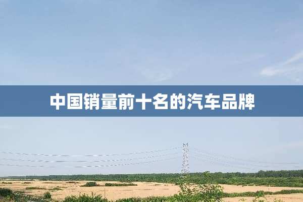 中国销量前十名的汽车品牌