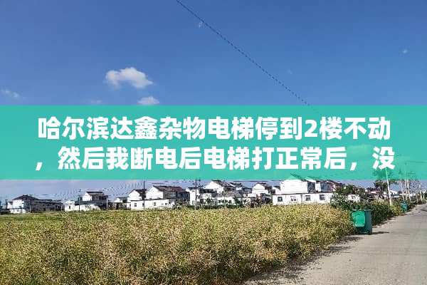 哈尔滨达鑫杂物电梯停到2楼不动，然后我断电后电梯打正常后，没有呼