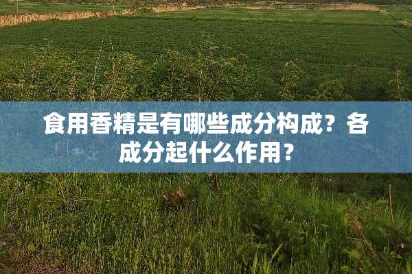 食用香精是有哪些成分构成？各成分起什么作用？