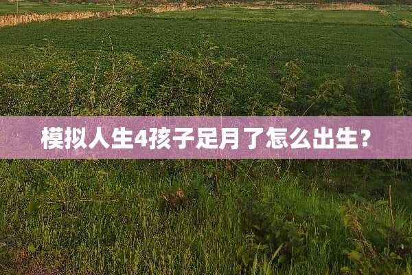 模拟人生4孩子足月了怎么出生？