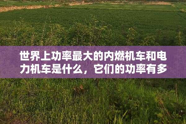 世界上功率最大的内燃机车和电力机车是什么，它们的功率有多大？