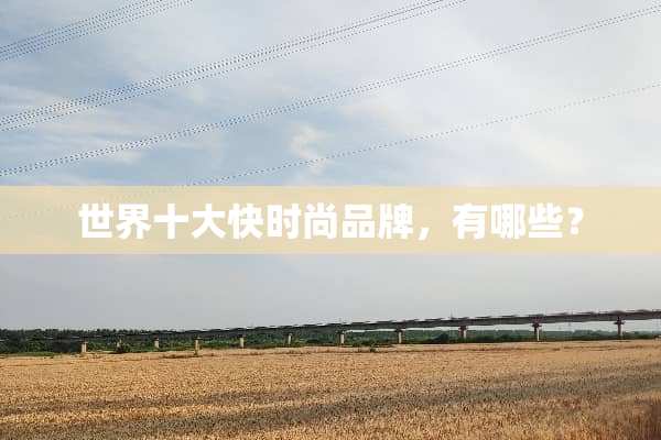 世界十大快时尚品牌，有哪些？
