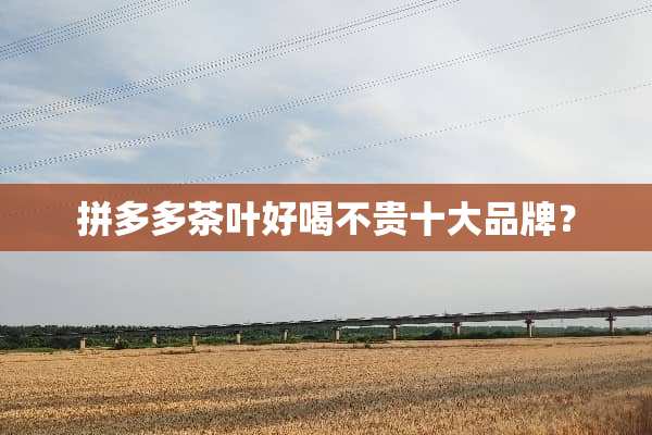 拼多多茶叶好喝不贵十大品牌？