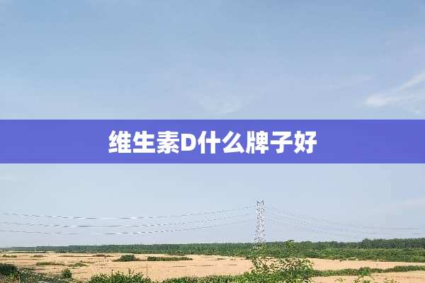 维生素D什么牌子好