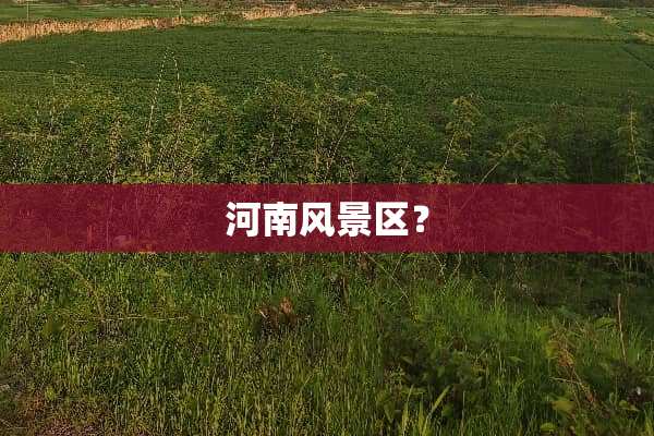 河南风景区？