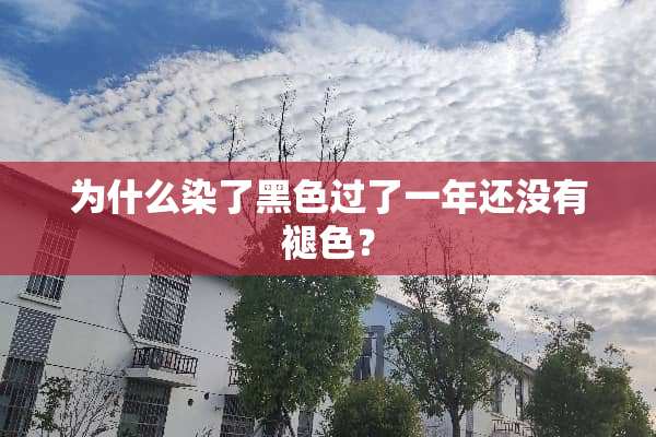 为什么染了黑色过了一年还没有褪色？